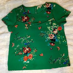 Lily White blouse, green, S/Small